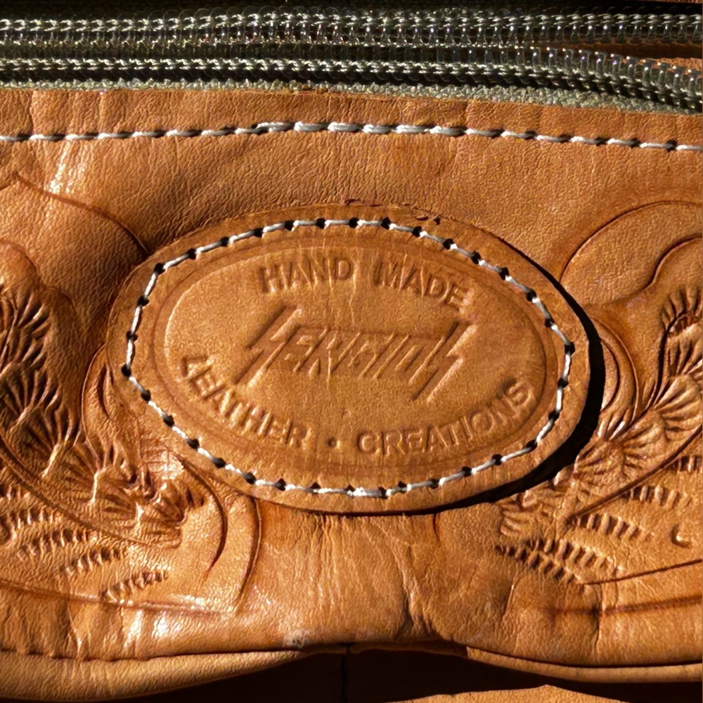 Sergios Hand Made Tan Leather Travel Waist Fanny Pack Bag - Picture 2 of 11